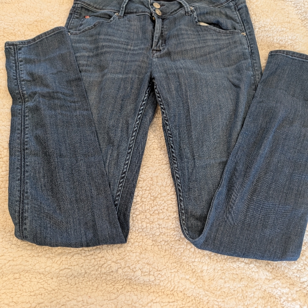 Hudson Jeans Colin Flap Skinny Jeans Dark Wash, Size 29